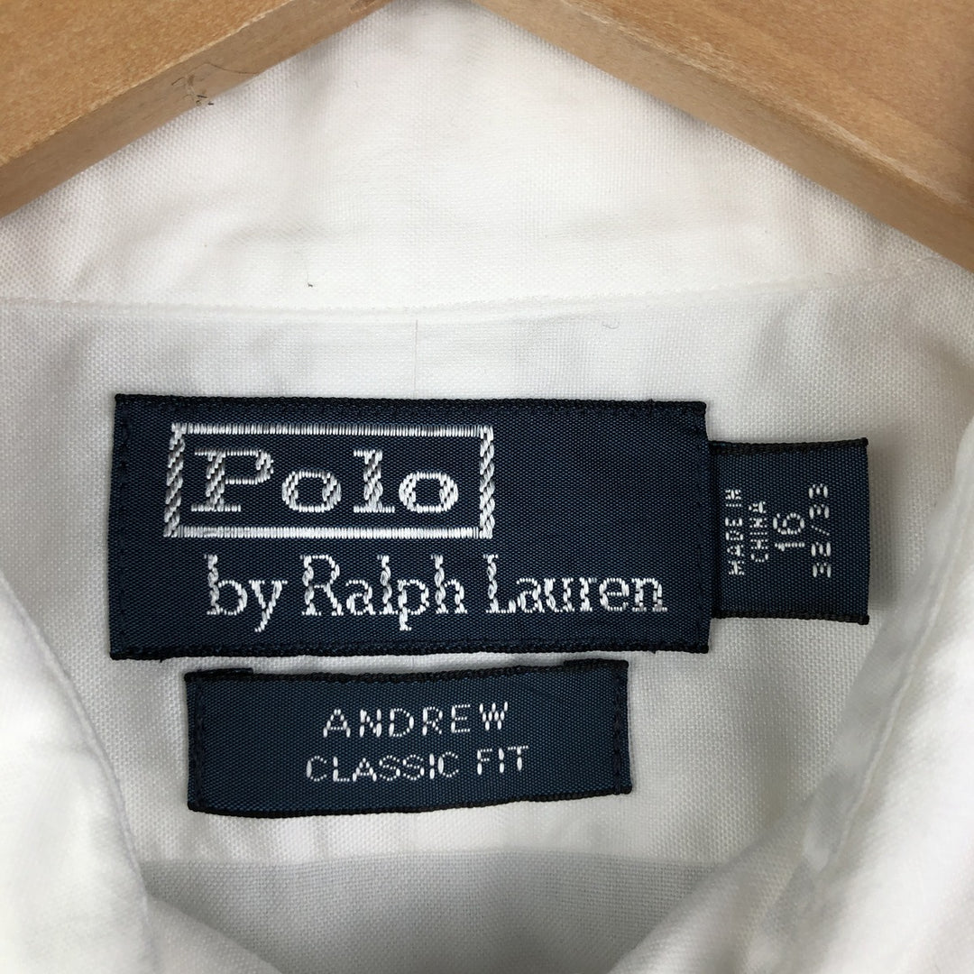 Ralph Lauren Andrew Classic Fit Long Sleeve Cotton Shirt, Men's Size L cotton white type Vintage Second Hand
