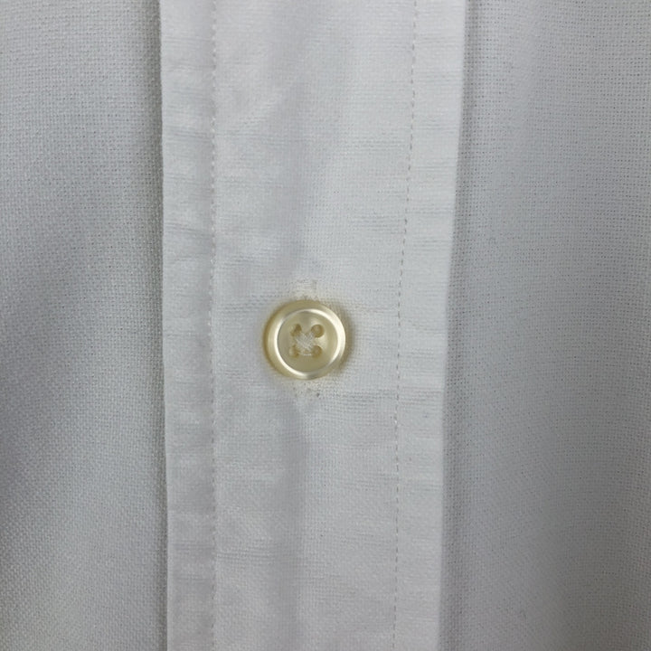 Ralph Lauren BIG SHIRT Long sleeve button down shirt Men's size L cotton white type Vintage Second Hand