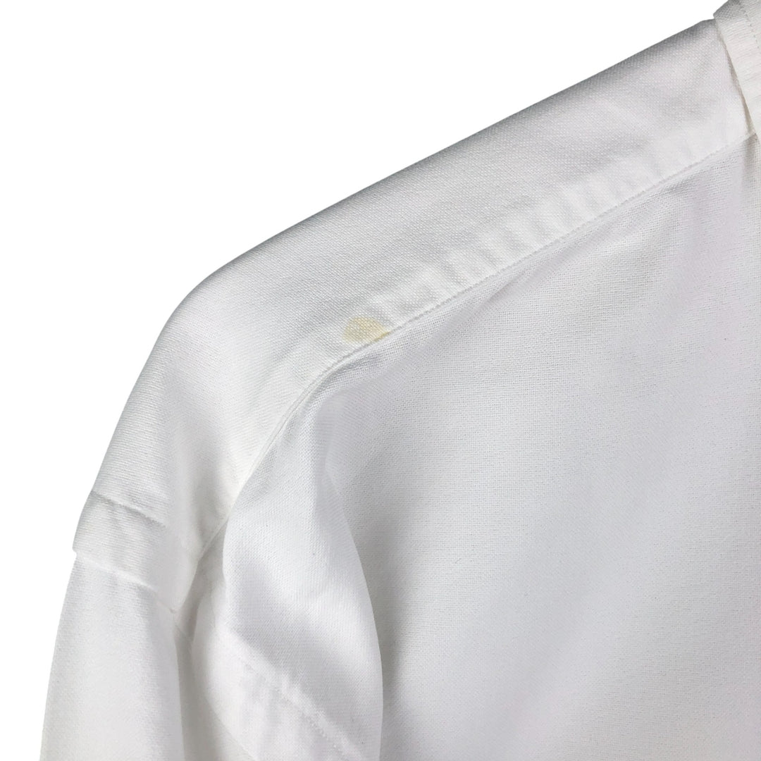Ralph Lauren BIG SHIRT Long sleeve button down shirt Men's size L cotton white type Vintage Second Hand