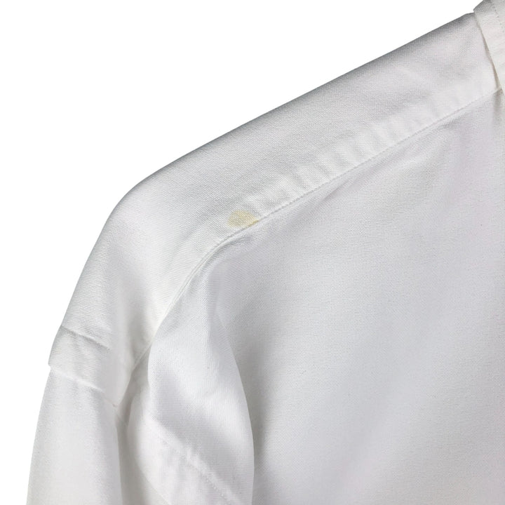 Ralph Lauren BIG SHIRT Long sleeve button down shirt Men's size L cotton white type Vintage Second Hand
