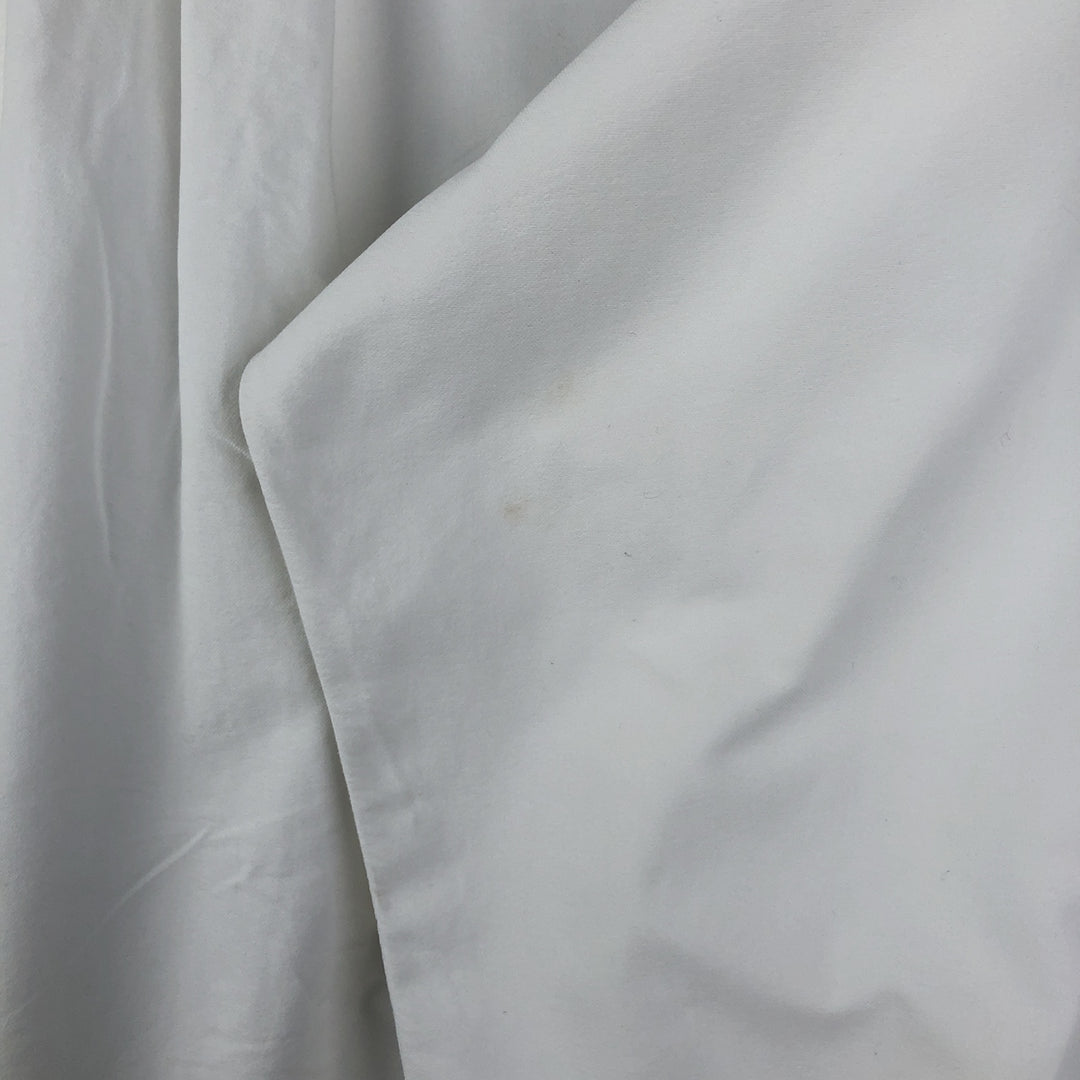 Ralph Lauren BIG SHIRT Long sleeve button down shirt Men's size L cotton white type Vintage Second Hand