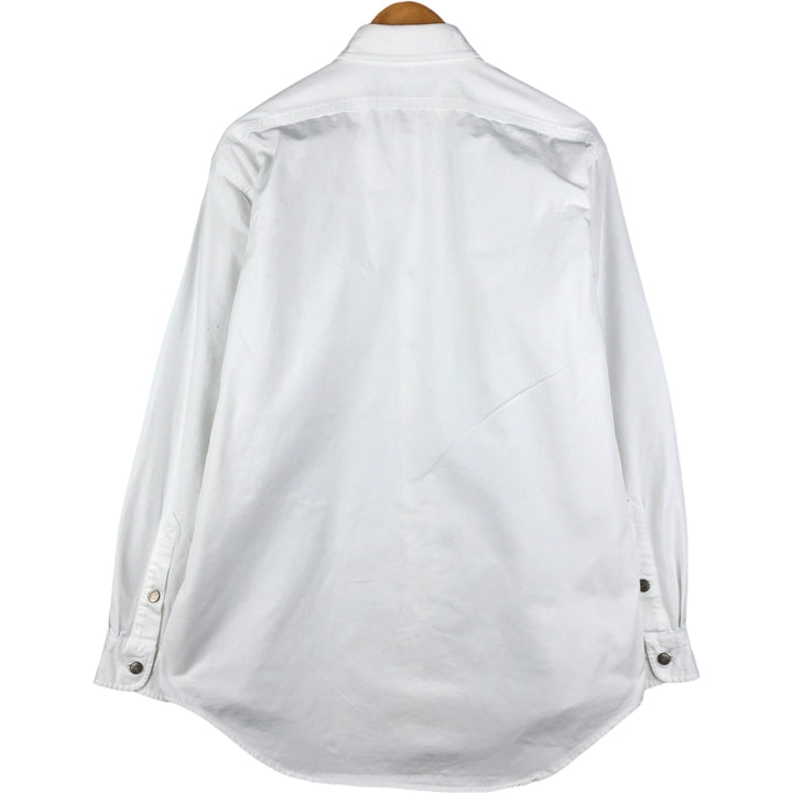 Ralph Lauren POLO by Ralph Lauren long-sleeved white denim shirt, men's size M cotton white type Vintage Second Hand