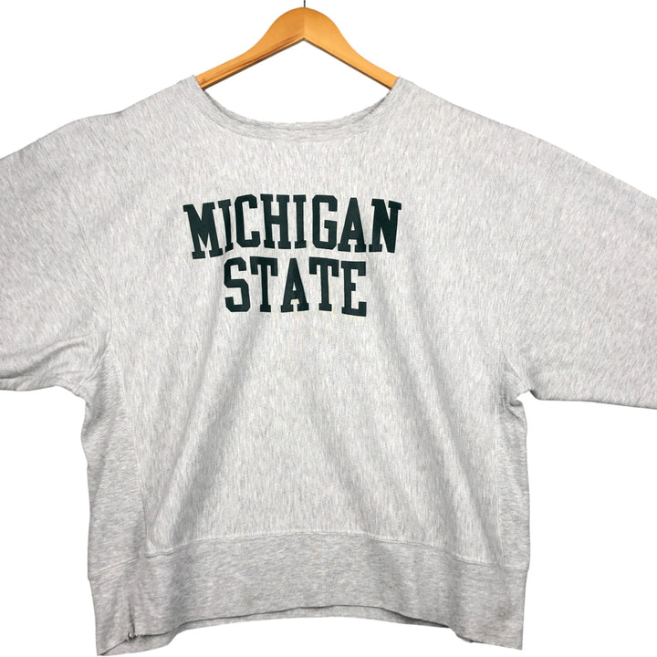 Vintage 90'S Champion Reverse Weave Michigan State University College Sweatshirt, Men's XXL unclear gray type Vintage Second Hand