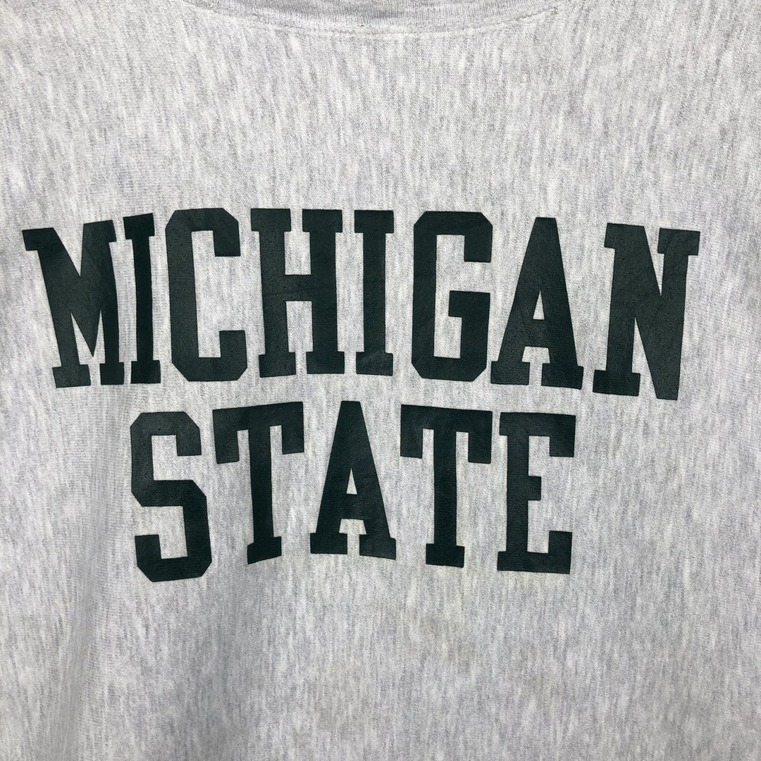 Vintage 90'S Champion Reverse Weave Michigan State University College Sweatshirt, Men's XXL unclear gray type Vintage Second Hand