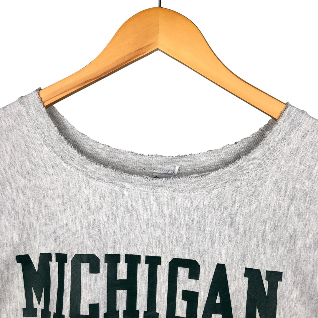 Vintage 90'S Champion Reverse Weave Michigan State University College Sweatshirt, Men's XXL unclear gray type Vintage Second Hand