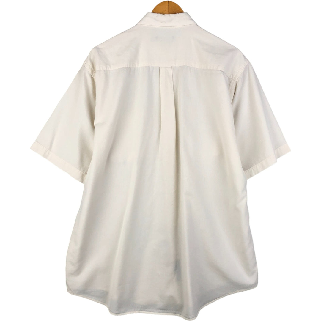 Vintage 90'S NAUTICA short-sleeved lyocell and cotton shirt, size L, men's cotton pale white type Vintage Second Hand