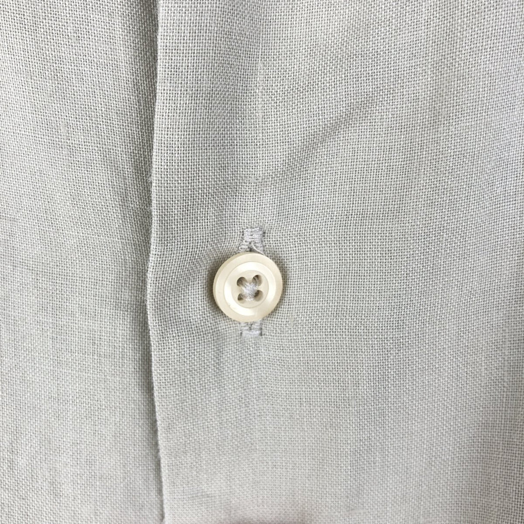 LINEA UOMO Short Sleeve Open Collar Linen Shirt, Men's Size L (Same Size as Box Shirt) Lamy Beige type Vintage Second Hand
