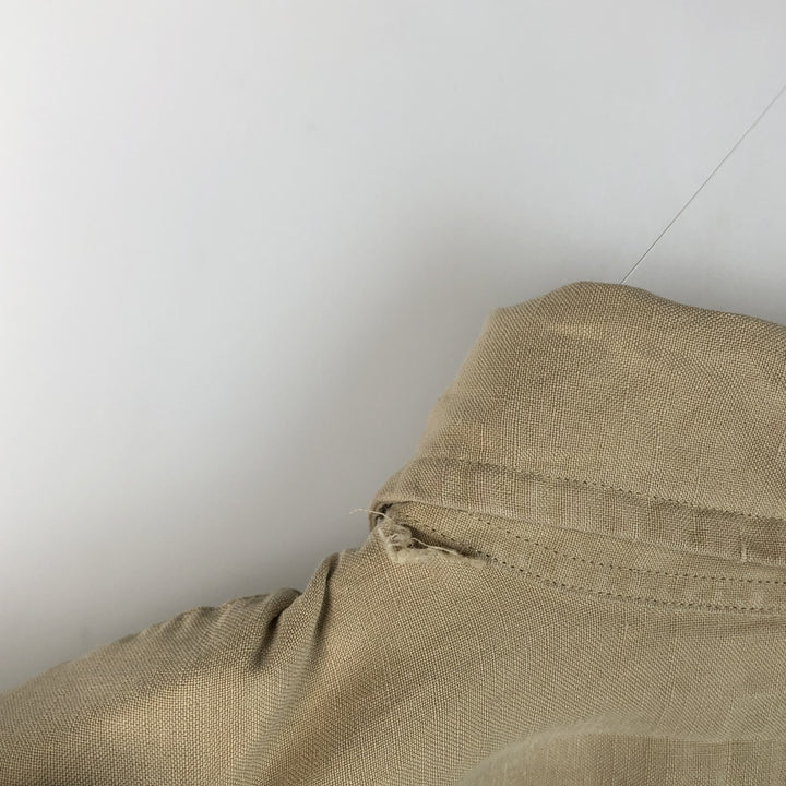 Ralph Lauren short-sleeved linen shirt, men's size M linen yellow type Vintage Second Hand