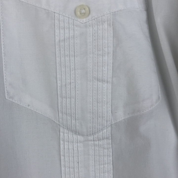 PREMIER Short Sleeve Open Collar Mexican Cuban Shirt, Men's Size Small cotton white type Vintage Second Hand