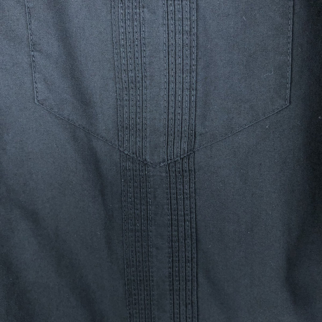 The Havanera Co. Short Sleeve Mexican Cuban Shirt, Men's XXL cotton black type Vintage Second Hand