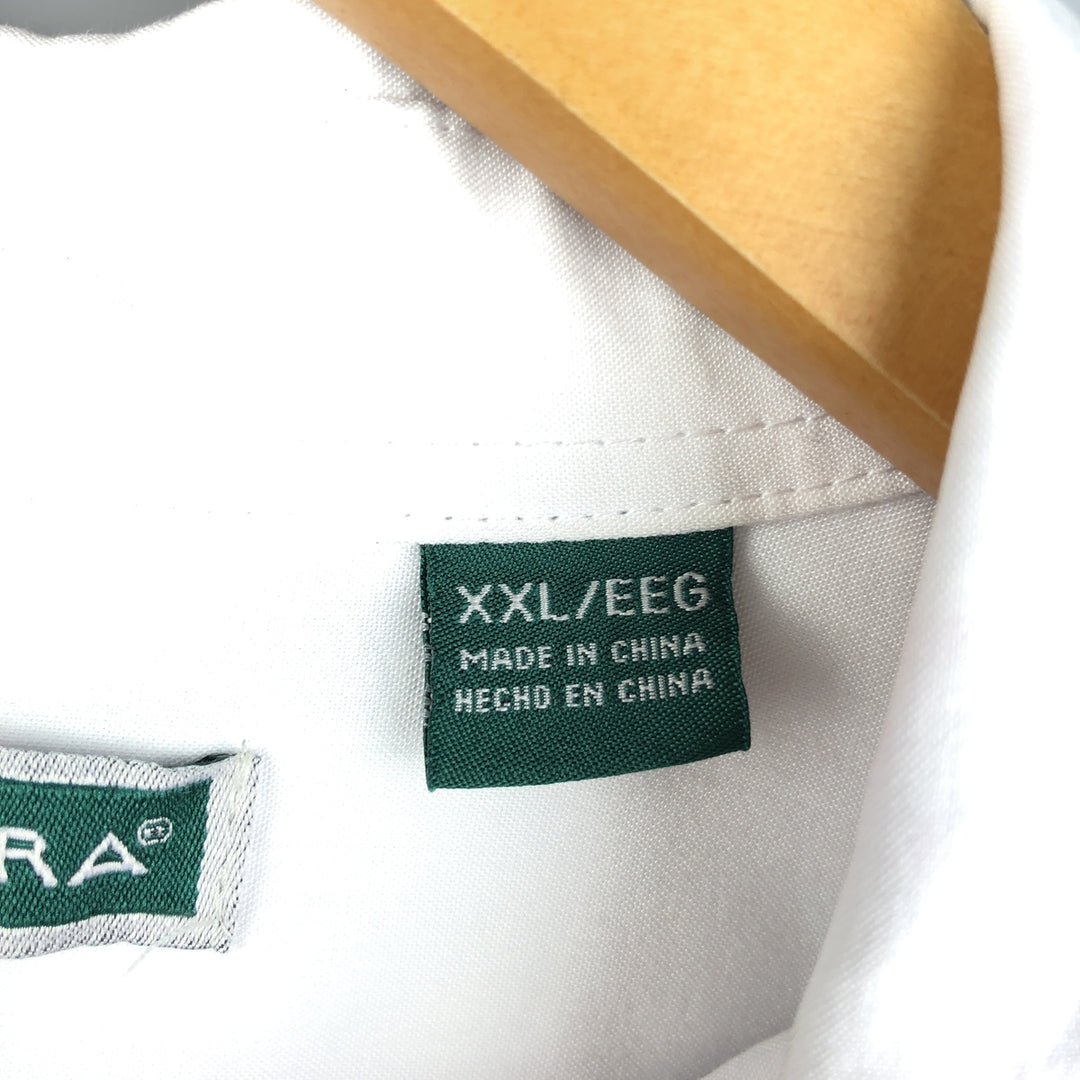 CUBAVERA Short Sleeve Open Collar Mexican Shirt, Cuban Shirt, Men's XXL Rayon white type Vintage Second Hand
