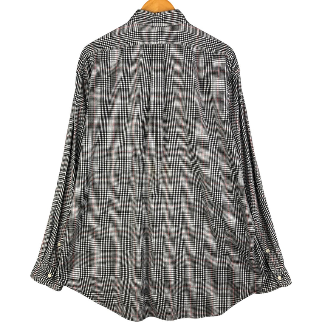 Ralph Lauren TILDEN long-sleeved button-down check shirt, men's size L cotton black type Vintage Second Hand