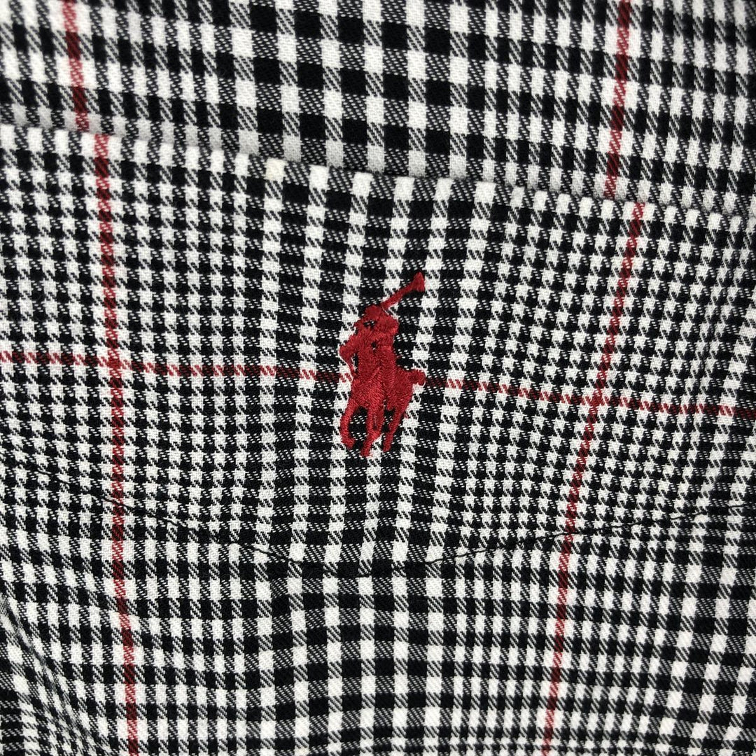 Ralph Lauren TILDEN long-sleeved button-down check shirt, men's size L cotton black type Vintage Second Hand