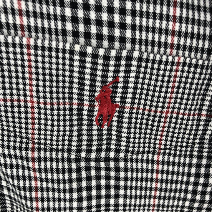 Ralph Lauren TILDEN long-sleeved button-down check shirt, men's size L cotton black type Vintage Second Hand