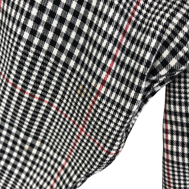Ralph Lauren TILDEN long-sleeved button-down check shirt, men's size L cotton black type Vintage Second Hand