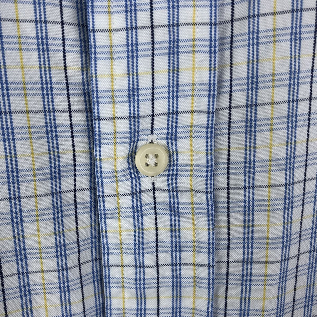 Ralph Lauren Classic Fit Long Sleeve Button Down Check Shirt Men's Size L cotton white type Vintage Second Hand