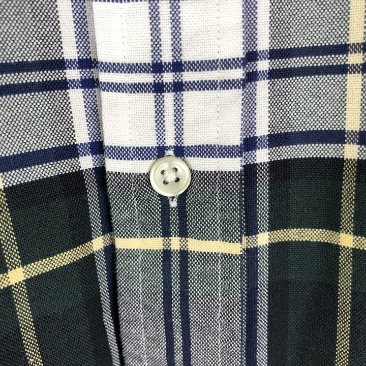 Ralph Lauren Classic Fit Long Sleeve Button Down Check Shirt Men's Size L cotton Khaki type Vintage Second Hand