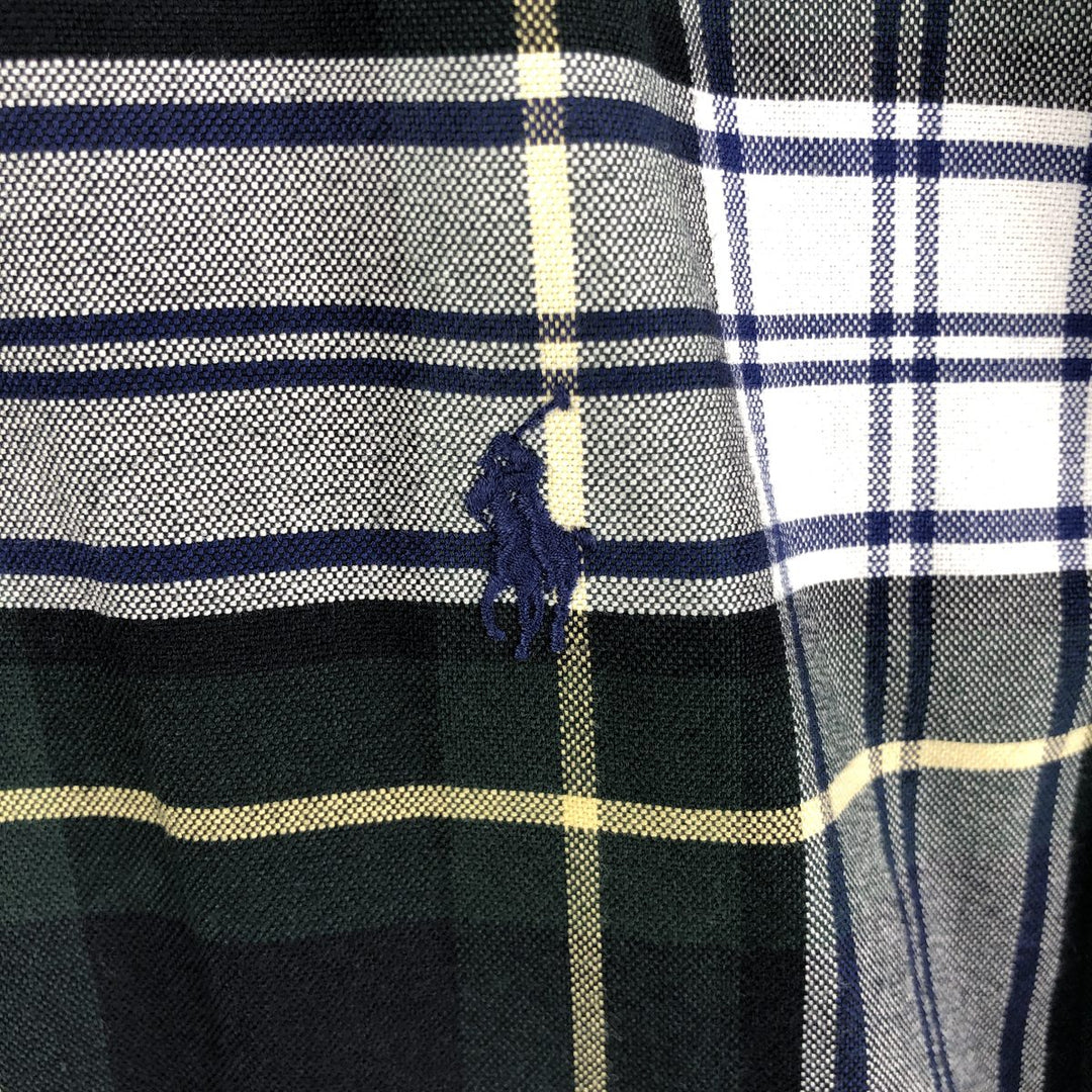 Ralph Lauren Classic Fit Long Sleeve Button Down Check Shirt Men's Size L cotton Khaki type Vintage Second Hand