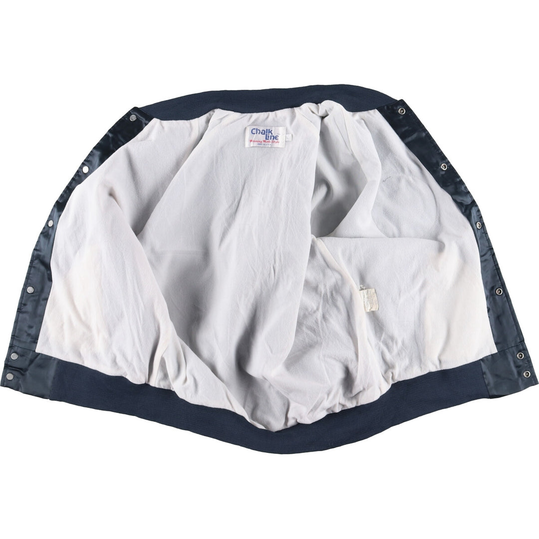 80s-90'S Chalk Line MLB Detroit Tigers Nylon Varsity Jacket, Men's Size L Nylon navy blue type Vintage Second Hand