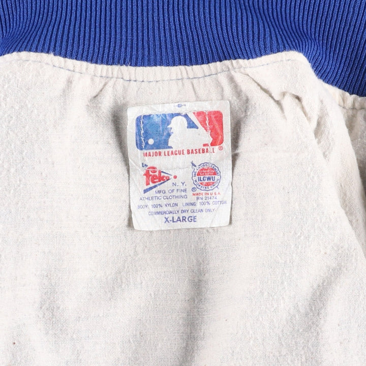 Vintage 80s-90'S Felco MLB Chicago Cubs Nylon Blouson, Made in USA, Men's Size XL Nylon blue type Vintage Second Hand