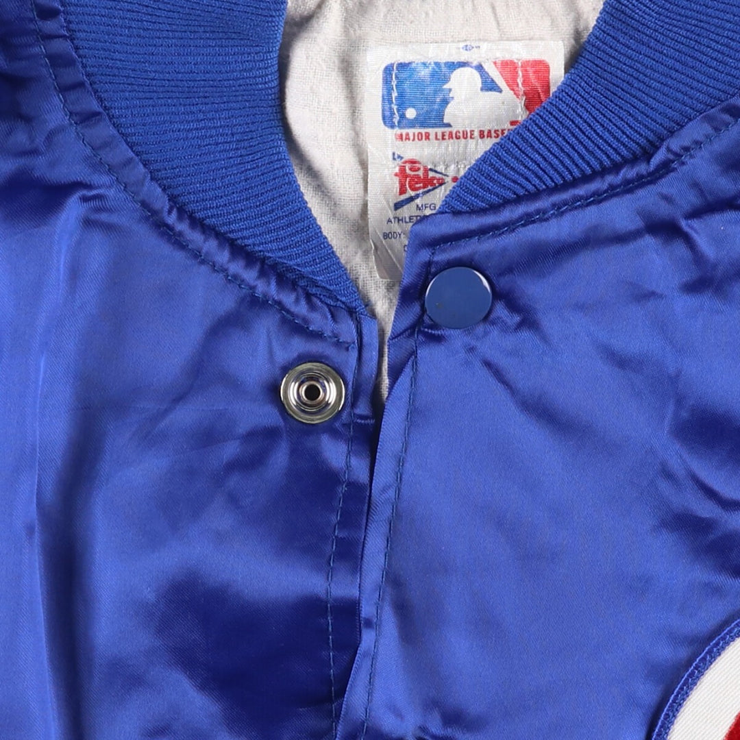 Vintage 80s-90'S Felco MLB Chicago Cubs Nylon Blouson, Made in USA, Men's Size XL Nylon blue type Vintage Second Hand