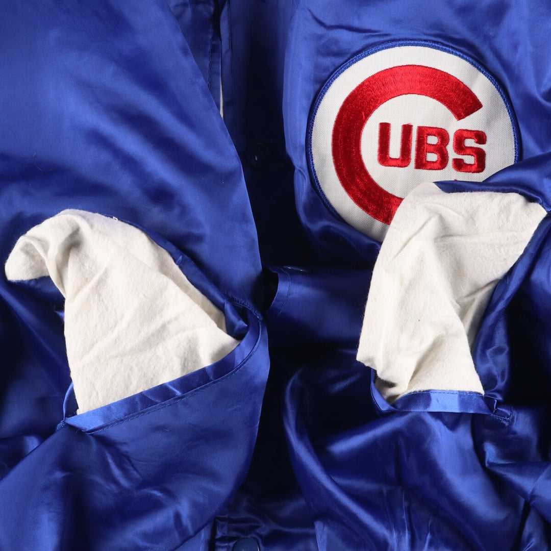 Vintage 80s-90'S Felco MLB Chicago Cubs Nylon Blouson, Made in USA, Men's Size XL Nylon blue type Vintage Second Hand