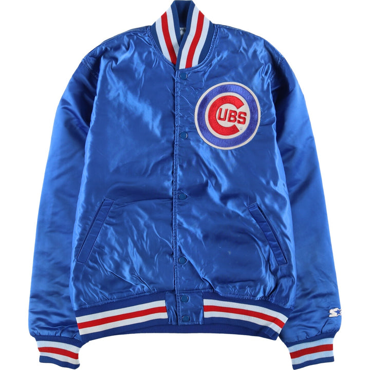 Vintage 1980'S Chicago Cubs Starter Nylon Varsity Jacket, Men's Size L Nylon blue type Vintage Second Hand