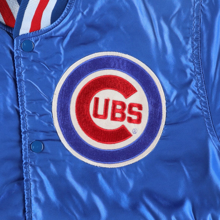 Vintage 1980'S Chicago Cubs Starter Nylon Varsity Jacket, Men's Size L Nylon blue type Vintage Second Hand