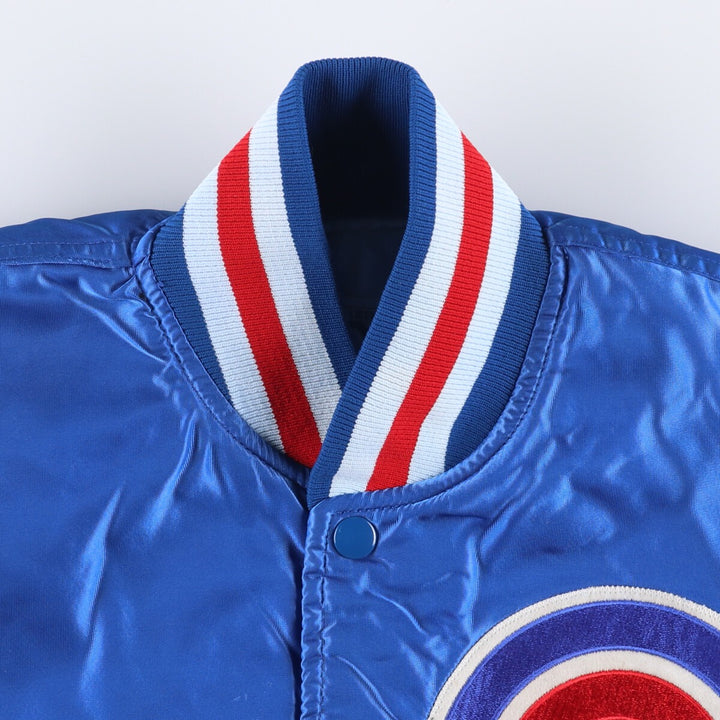 Vintage 1980'S Chicago Cubs Starter Nylon Varsity Jacket, Men's Size L Nylon blue type Vintage Second Hand