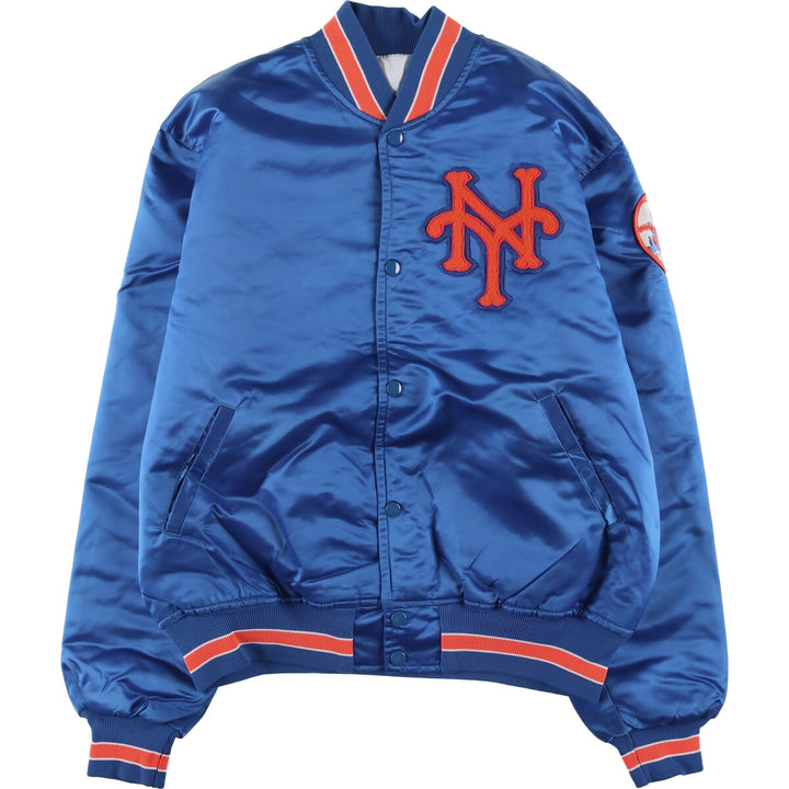 80s-90'S Starter MLB New York Mets Varsity Jacket, Made in USA, Men's Size L unclear blue type Vintage Second Hand