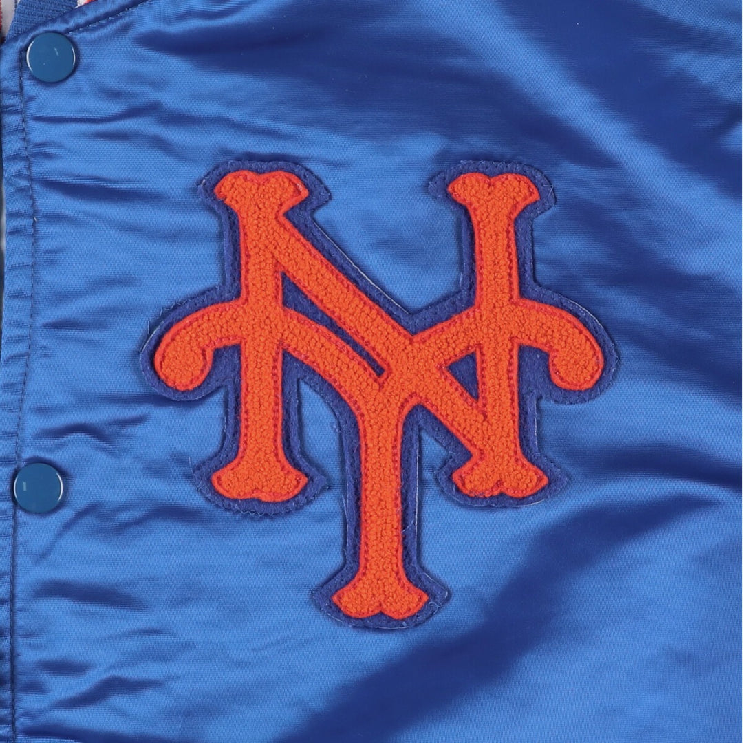 80s-90'S Starter MLB New York Mets Varsity Jacket, Made in USA, Men's Size L unclear blue type Vintage Second Hand