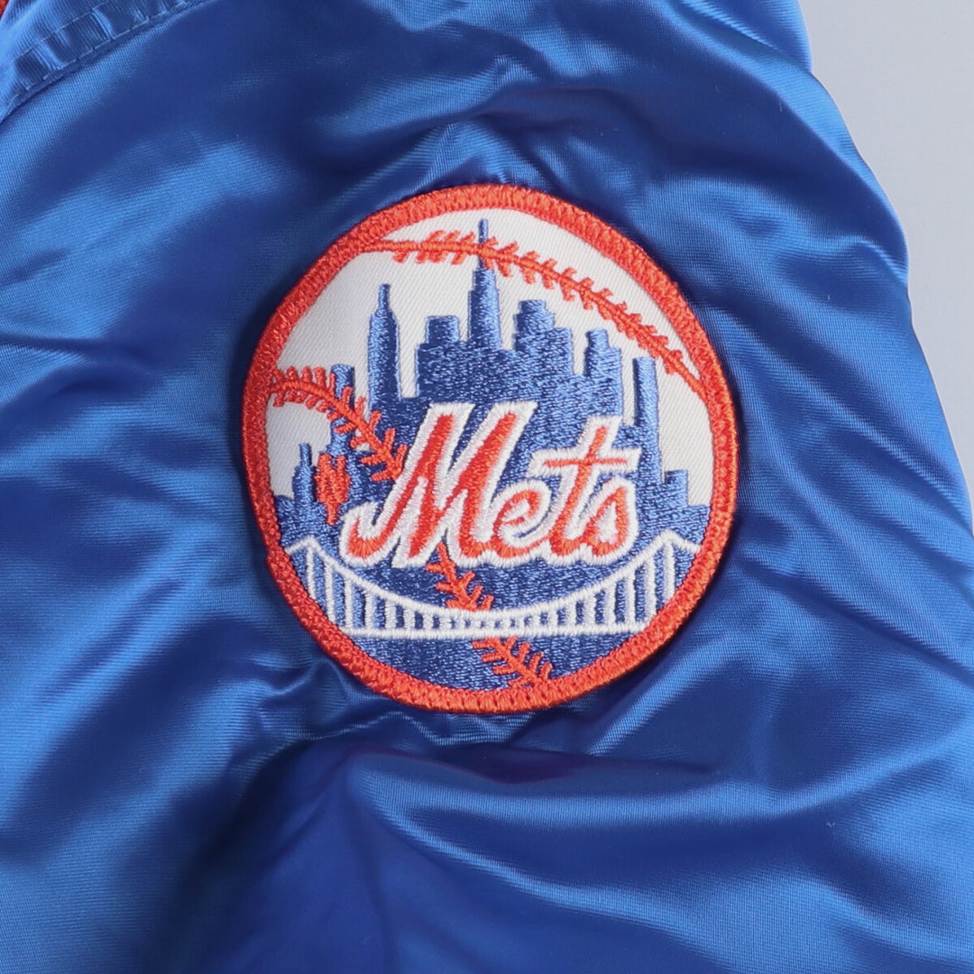 80s-90'S Starter MLB New York Mets Varsity Jacket, Made in USA, Men's Size L unclear blue type Vintage Second Hand