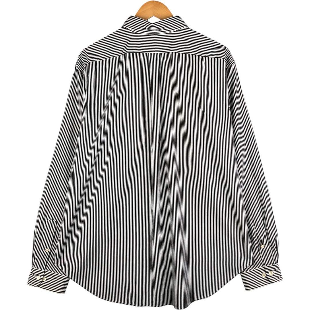 Ralph Lauren Classic Fit Long Sleeve Button Down Striped Shirt Men's XL cotton black type Vintage Second Hand