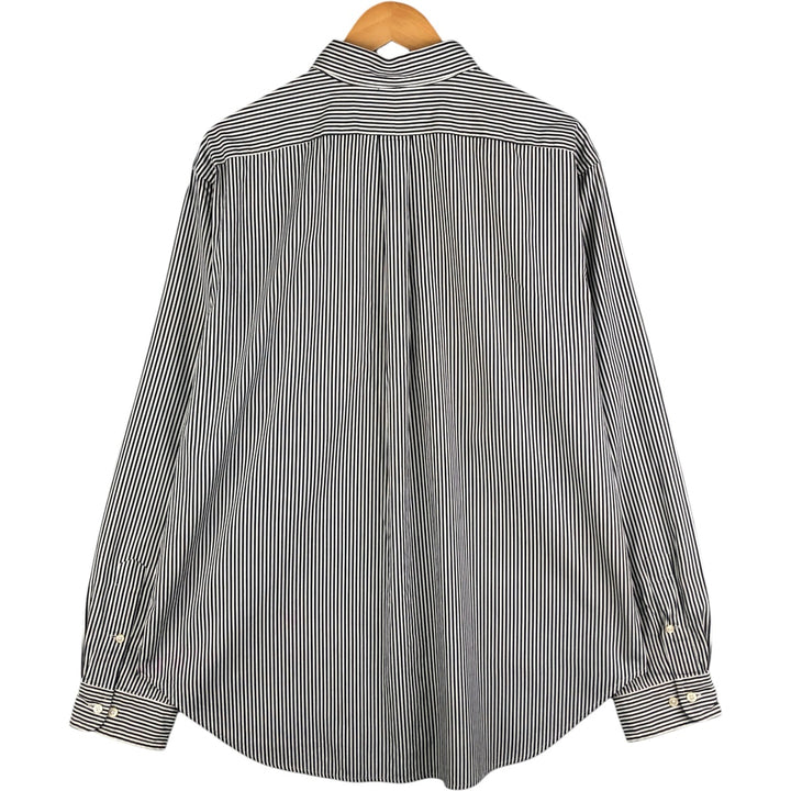 Ralph Lauren Classic Fit Long Sleeve Button Down Striped Shirt Men's XL cotton black type Vintage Second Hand