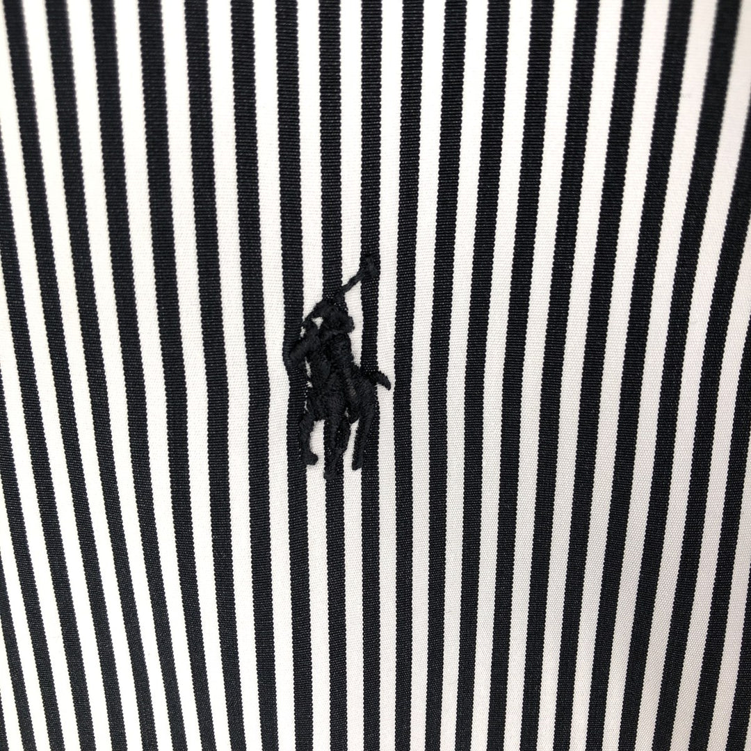 Ralph Lauren Classic Fit Long Sleeve Button Down Striped Shirt Men's XL cotton black type Vintage Second Hand