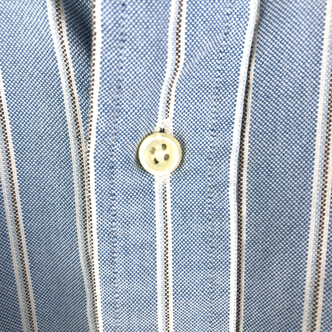 Ralph Lauren Classic Fit Multi-Stripe Long Sleeve Button-Down Striped Shirt, Men's Size L cotton Blue type light blue Vintage Second Hand