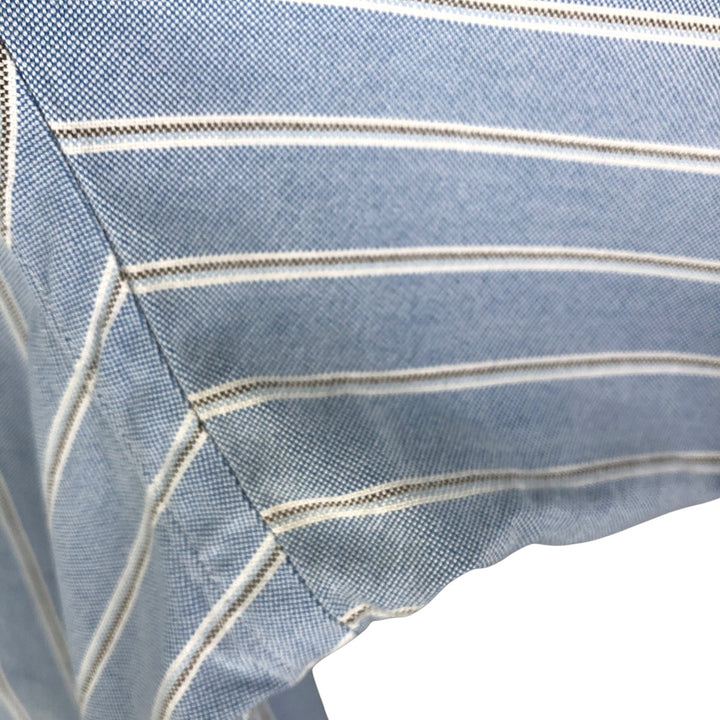 Ralph Lauren Classic Fit Multi-Stripe Long Sleeve Button-Down Striped Shirt, Men's Size L cotton Blue type light blue Vintage Second Hand