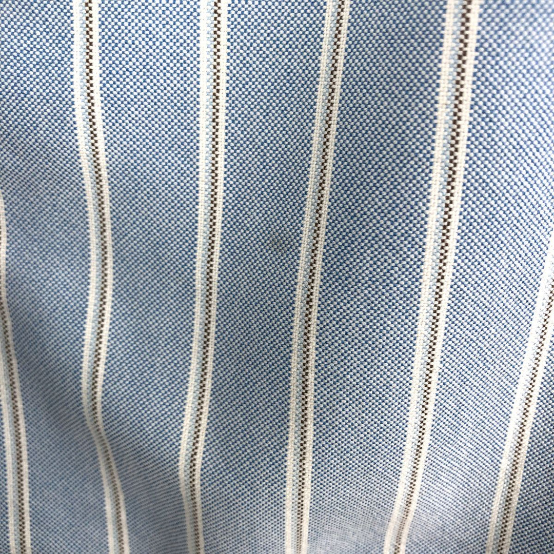 Ralph Lauren Classic Fit Multi-Stripe Long Sleeve Button-Down Striped Shirt, Men's Size L cotton Blue type light blue Vintage Second Hand