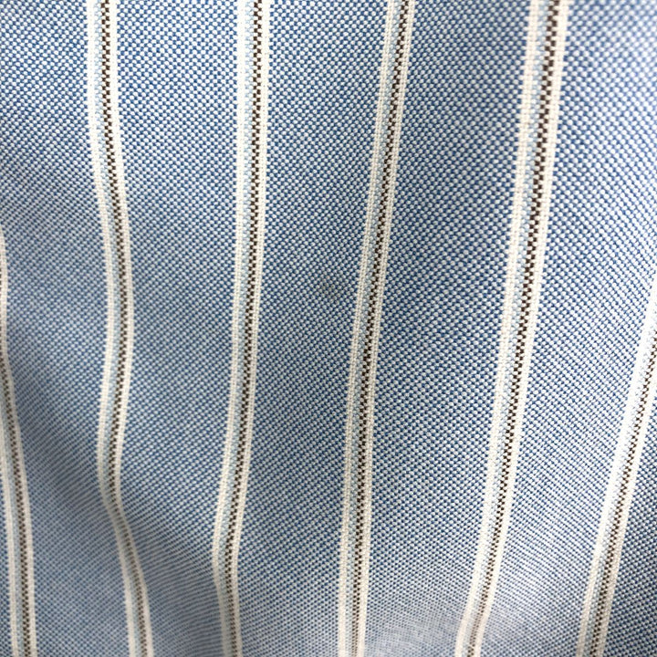 Ralph Lauren Classic Fit Multi-Stripe Long Sleeve Button-Down Striped Shirt, Men's Size L cotton Blue type light blue Vintage Second Hand