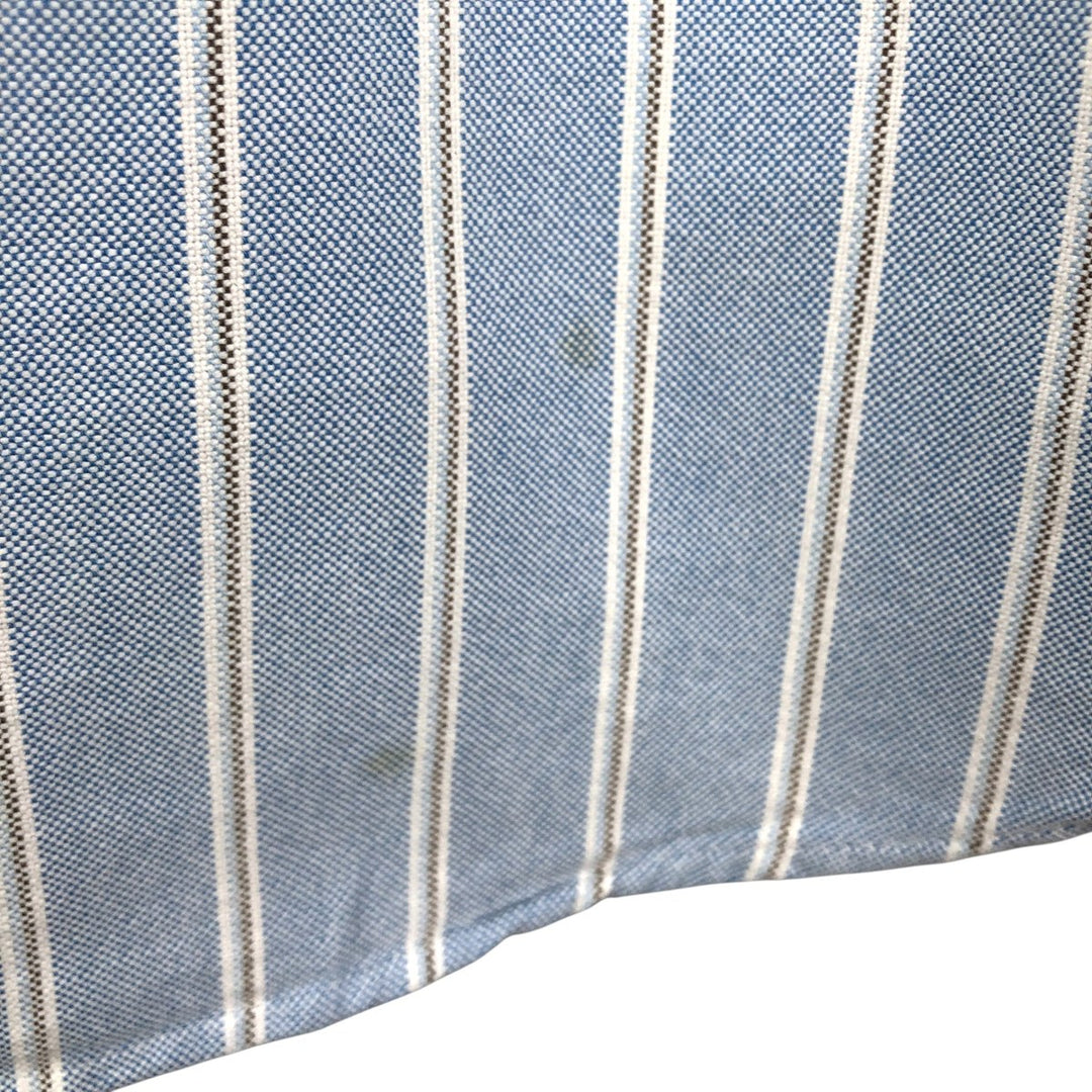 Ralph Lauren Classic Fit Multi-Stripe Long Sleeve Button-Down Striped Shirt, Men's Size L cotton Blue type light blue Vintage Second Hand