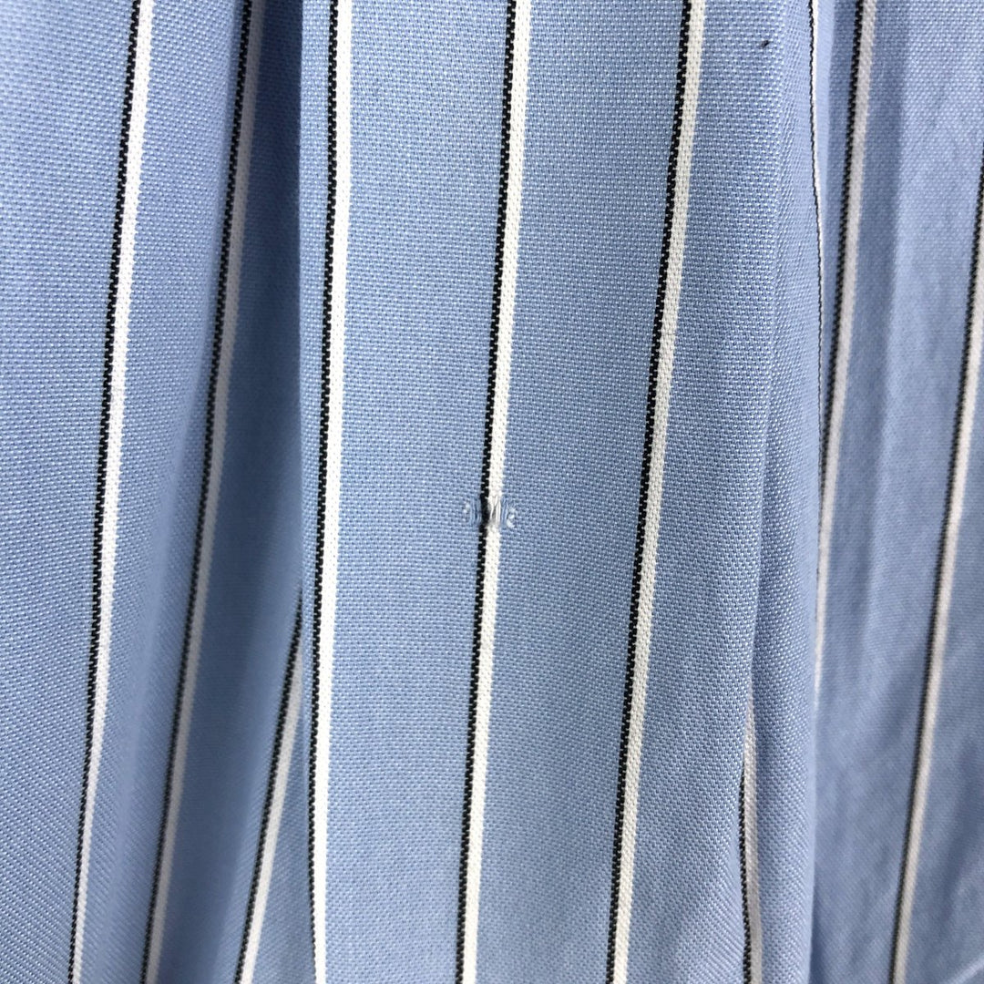 Ralph Lauren Classic Fit Multi-Stripe Long Sleeve Button-Down Striped Shirt, Men's Size L cotton Blue type light blue Vintage Second Hand