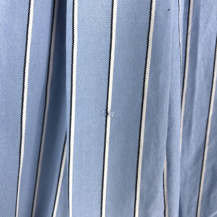 Ralph Lauren Classic Fit Multi-Stripe Long Sleeve Button-Down Striped Shirt, Men's Size L cotton Blue type light blue Vintage Second Hand