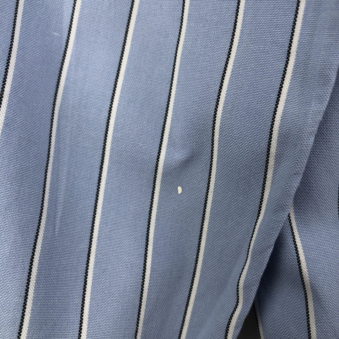 Ralph Lauren Classic Fit Multi-Stripe Long Sleeve Button-Down Striped Shirt, Men's Size L cotton Blue type light blue Vintage Second Hand