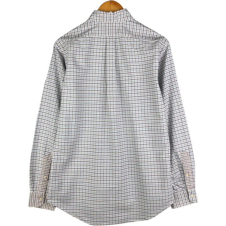 Ralph Lauren CUSTOM FIT long sleeve button down check shirt men's size M cotton white type Vintage Second Hand