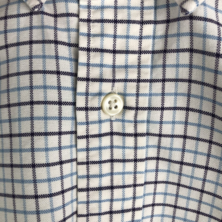 Ralph Lauren CUSTOM FIT long sleeve button down check shirt men's size M cotton white type Vintage Second Hand