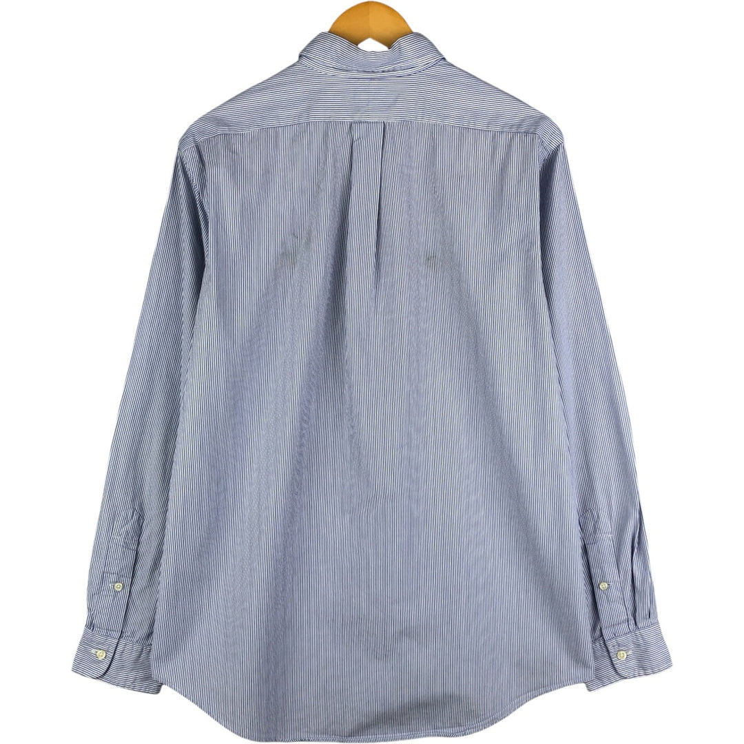 Ralph Lauren CUSTOM FIT long sleeve button down striped shirt men's size L cotton white type Vintage Second Hand