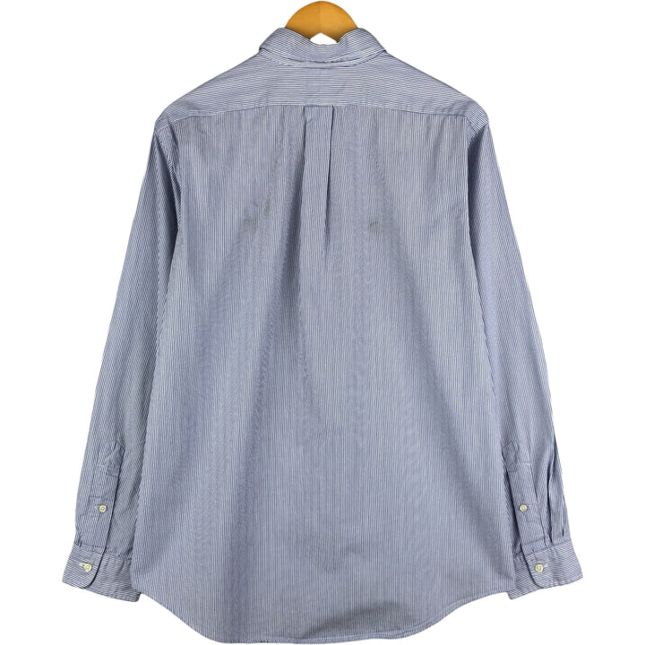 Ralph Lauren CUSTOM FIT long sleeve button down striped shirt men's size L cotton white type Vintage Second Hand