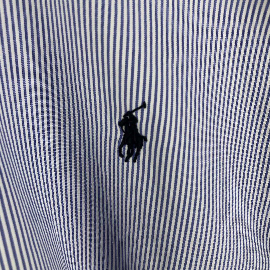 Ralph Lauren CUSTOM FIT long sleeve button down striped shirt men's size L cotton white type Vintage Second Hand