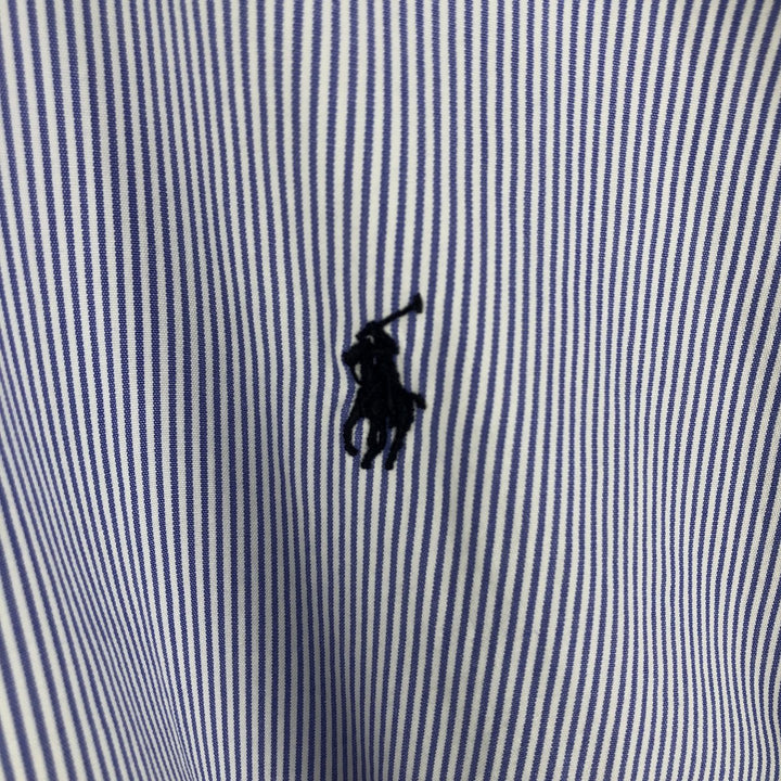 Ralph Lauren CUSTOM FIT long sleeve button down striped shirt men's size L cotton white type Vintage Second Hand