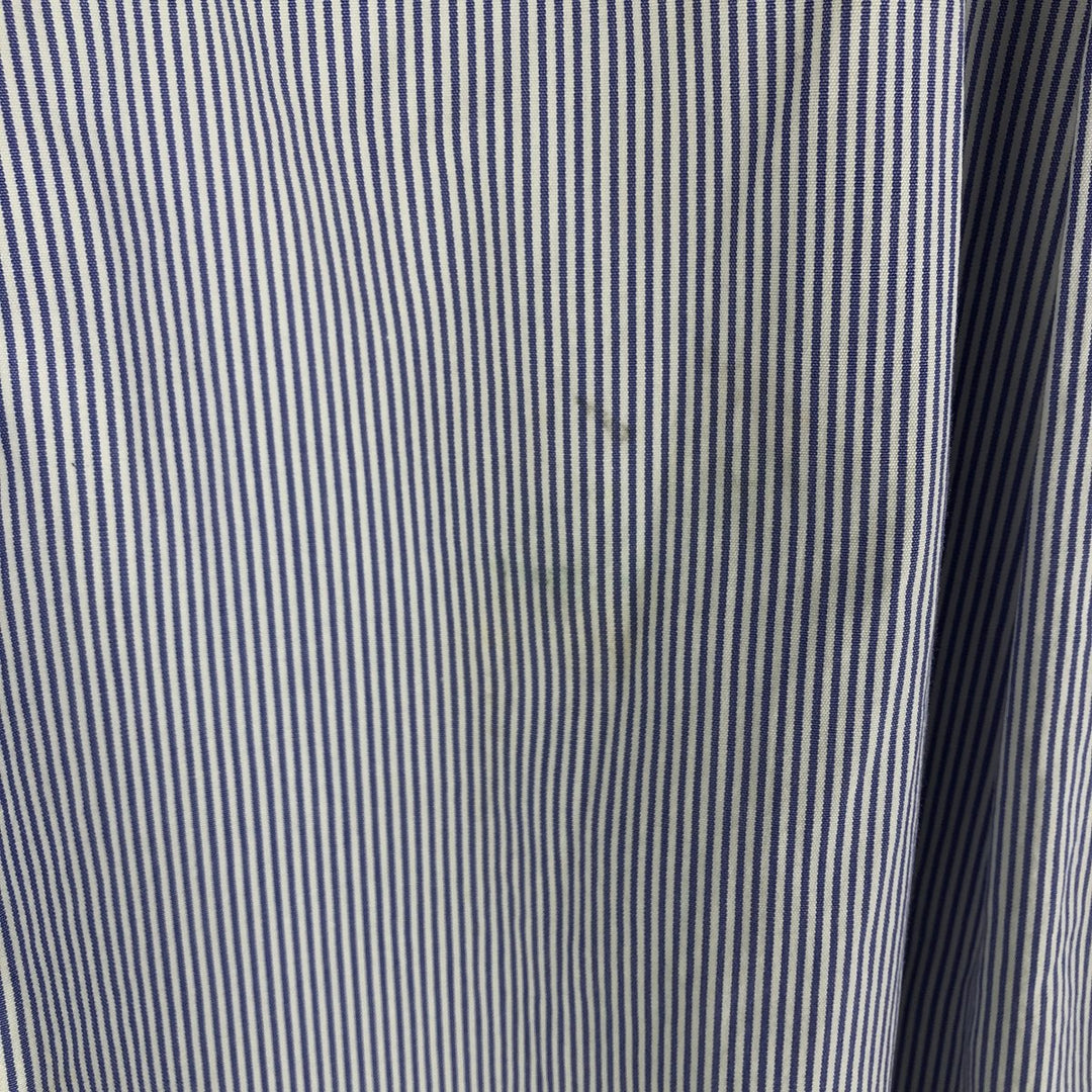 Ralph Lauren CUSTOM FIT long sleeve button down striped shirt men's size L cotton white type Vintage Second Hand